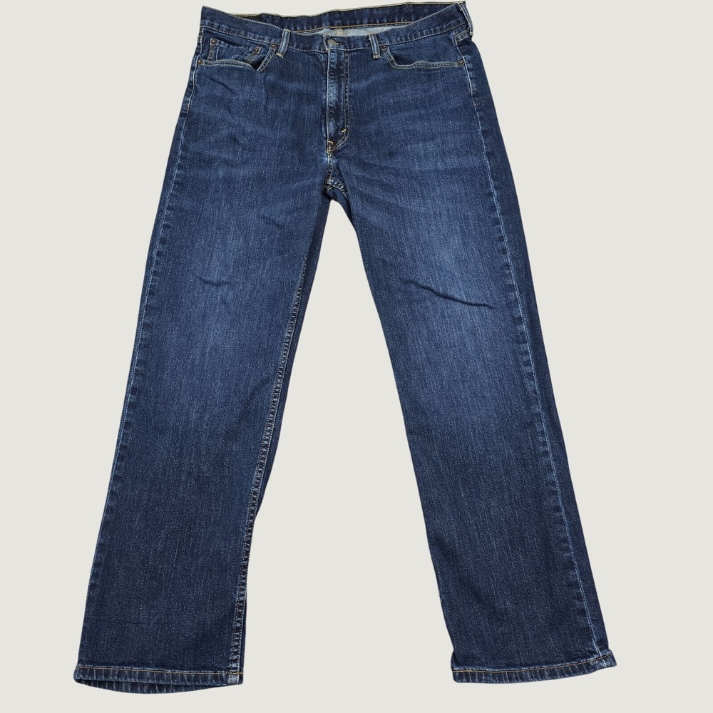 Levi's 514 Straight Fit Jeans Mens 38x30‎ Dark Wash Stretch Denim Minimalist